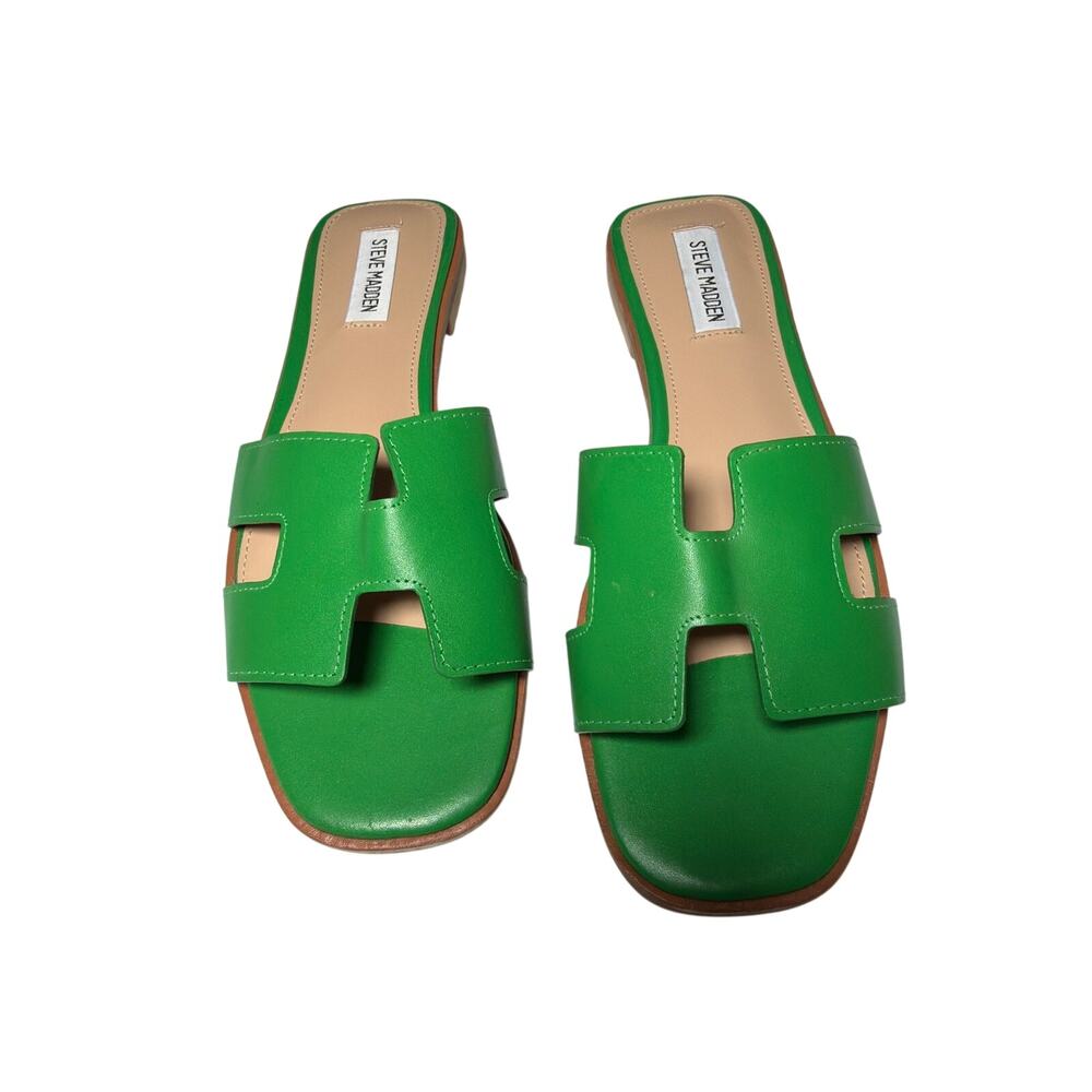 Steve Madden Women's Hadyn Sandal  Slip On Green Size 9.5 NEW